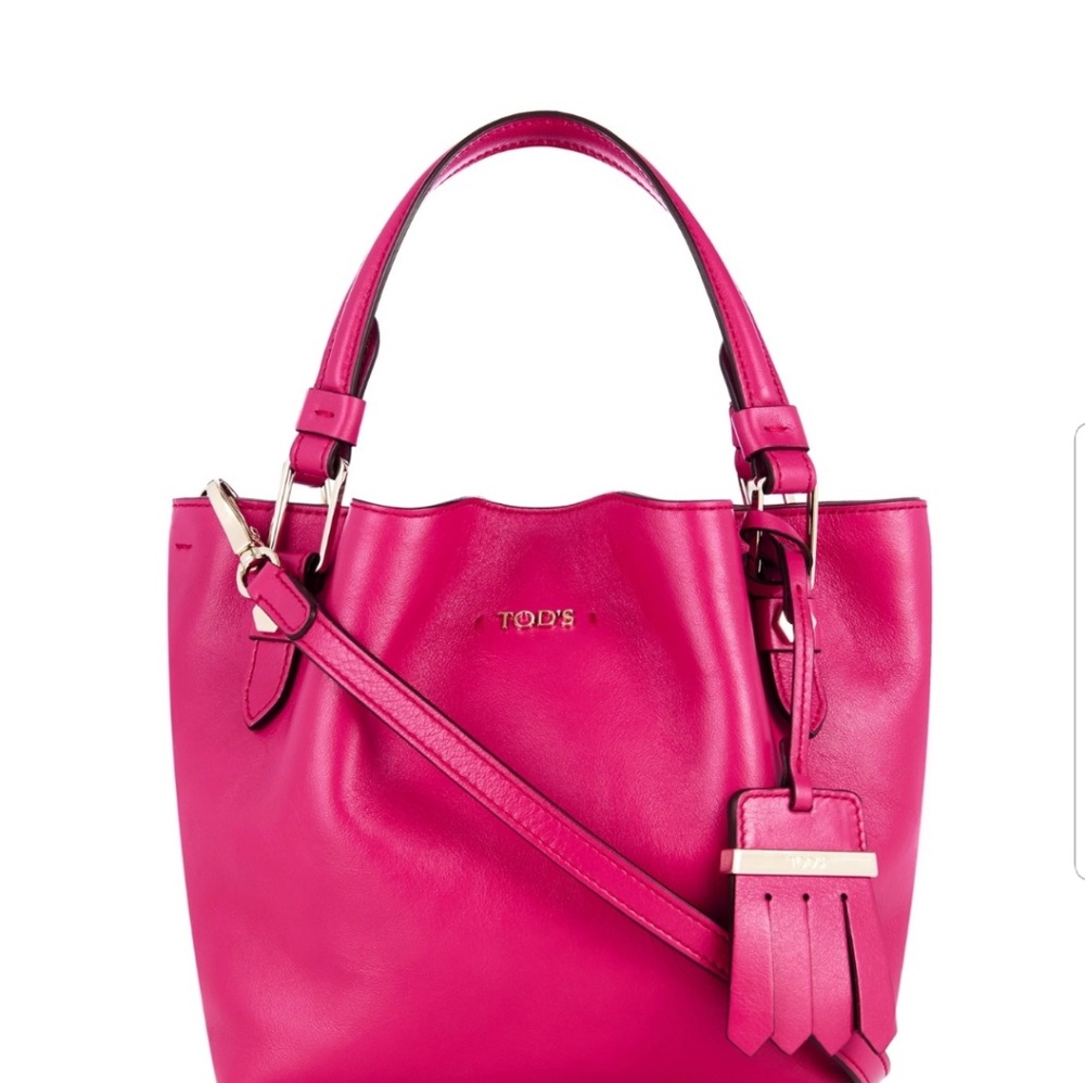 Brand New Tod's Woman's Pink Micro flower tote
